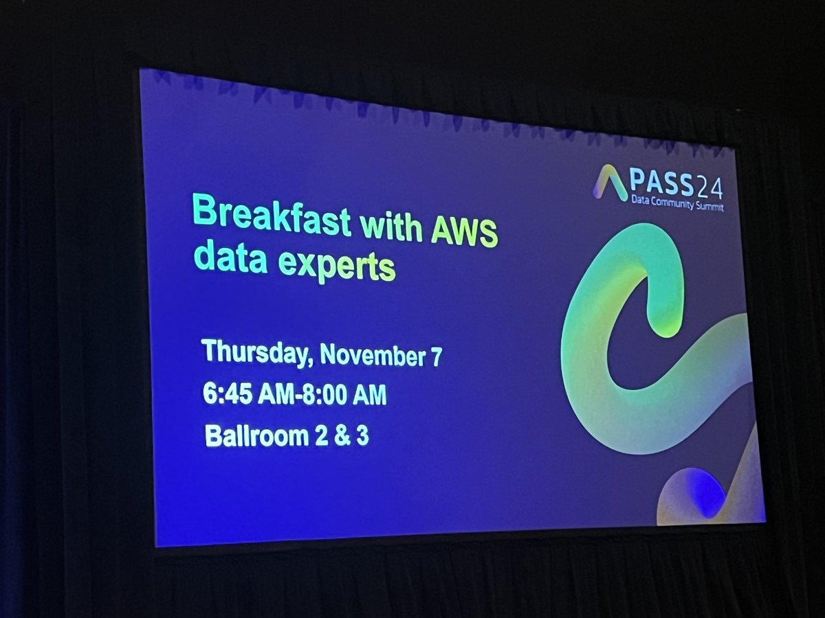 Kevin Wilkie (@oskaruth) on Twitter photo Living it up early in the morning with <a href="/awscloud/">Amazon Web Services</a> at <a href="/PASSDataSummit/">PASS Data Community Summit</a> Living it up early in the morning with <a href="/awscloud/">Amazon Web Services</a> at <a href="/PASSDataSummit/">PASS Data Community Summit</a>