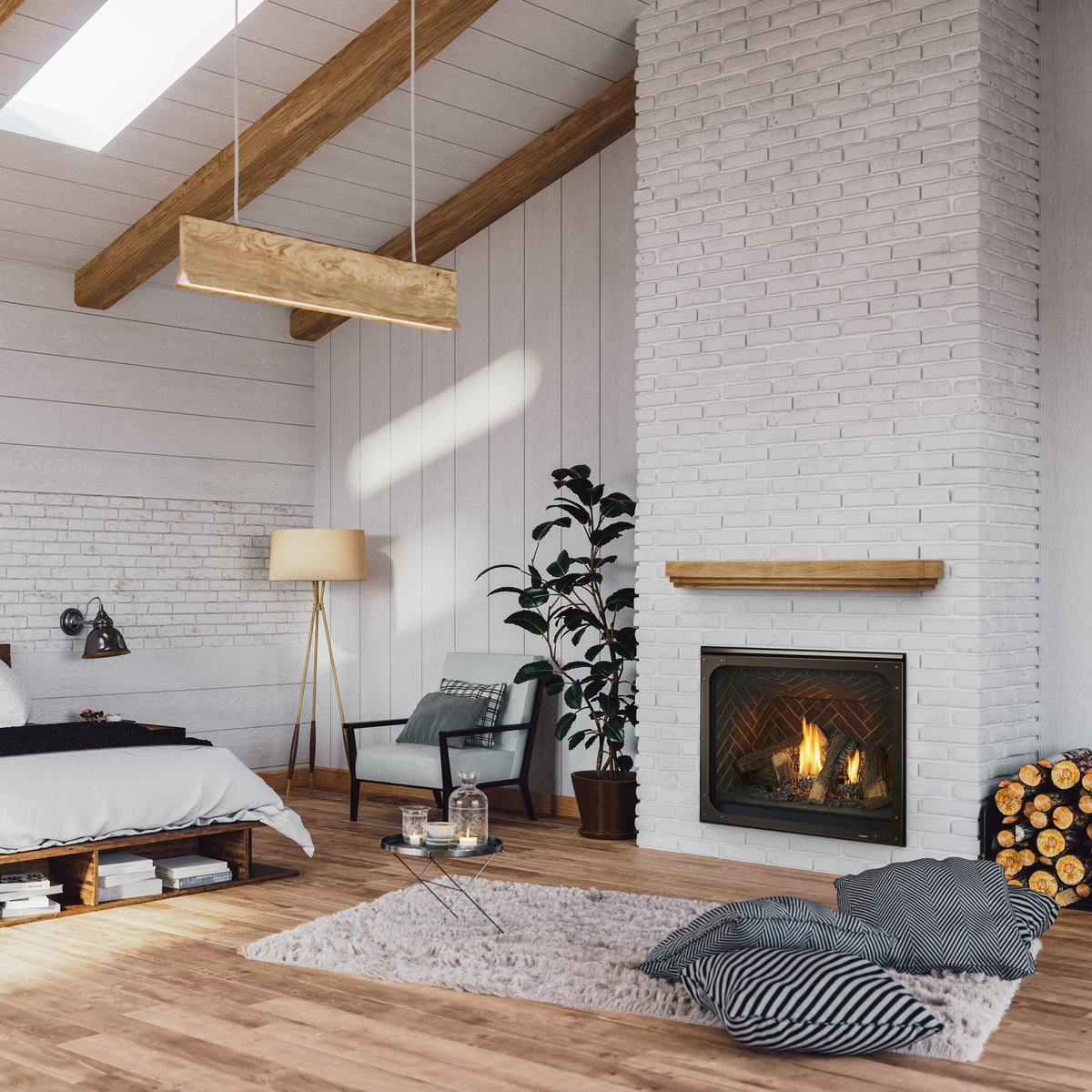 MaryHM010515's tweet image. Dreaming of a bedroom fireplace? Make it a reality! Heatilator Direct Vent fireplaces eliminate 100% of combustion exhaust, transforming your bedroom into a warm, worry-free haven.
#Heatilator #directvent #gasfireplace #FloorToCeiling