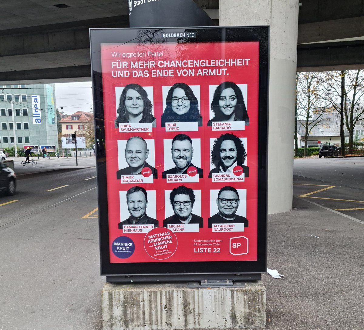 Wir ergreifen Partei für mehr Chancengleichheit und das Ende von Armut... links stimmen... jetzt erst recht! #wahlbern24 #sozialesbern