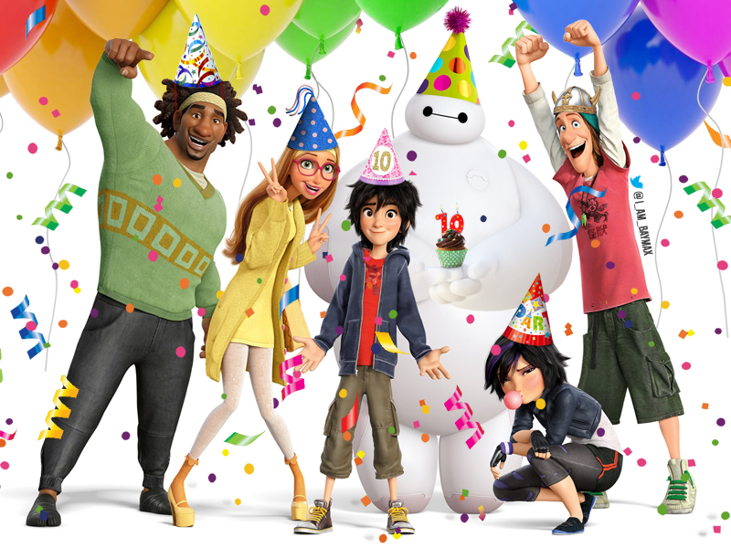 🎉🎉🎉 Happy 10th Anniversary!!! 🎉🎉🎉
#BigHero6 was released 10 years ago today. Squishy hugs for everyone! #Baymax