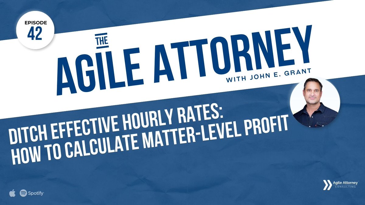 📈 Stop comparing apples to oranges in your law practice profitability analysis.
Learn why effective hourly rate metrics can mislead, and discover a better way to measure matter-level profitability using cost of goods sold approach.
🎧 Listen here: agileattorney.com/42?utm_campaig…