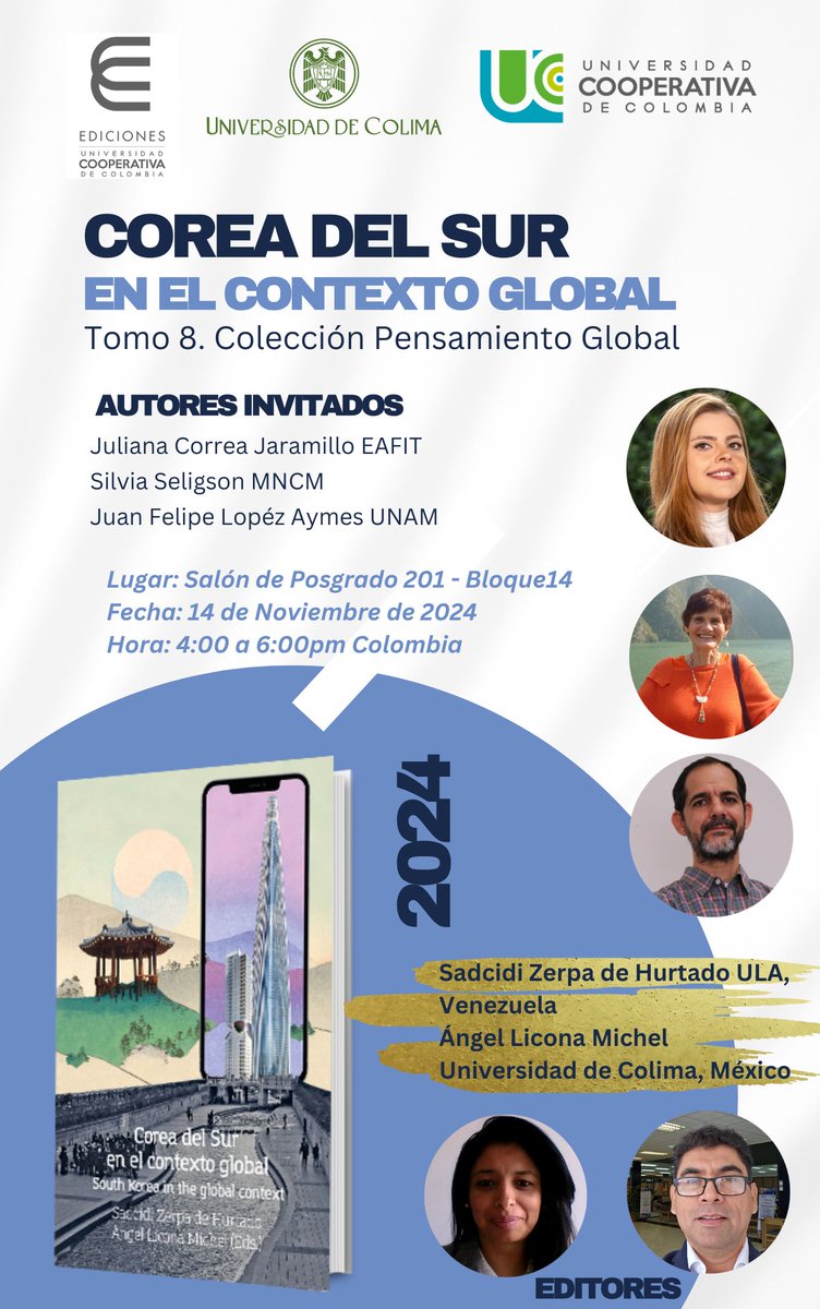 Cepeg_ucc's tweet photo. Conoce la publicación más reciente de la Colección Pensamiento Global.
Adquiérela en:   https://t.co/5GCyQdn52V
Editores:
Sadcidi Zerpa de Hurtado
Universidad de Los Andes
Ángel Licona Michel (ed.)
Universidad de Colima. https://t.co/qo903X07jP