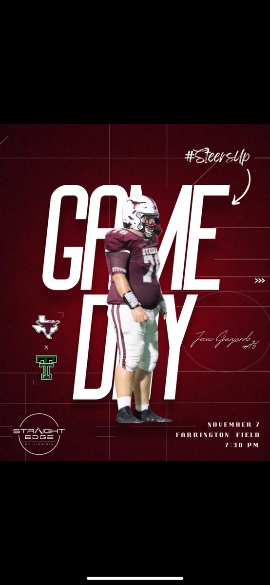 It’s Game Day!!! Your Steers take on the Trimble Tech Bulldogs tonight at Farrington Field at 7:30! #SteersUp🤘

This weeks Game Day sponsor is brought to you by Straight Edge Barber Shop. Read their short bio below!