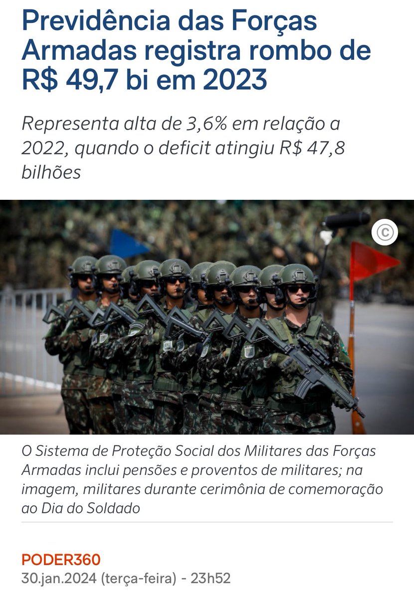 É urgente cortar gastos supérfluos!

Não faltam privilégios a serem revistos.

Essa deveria ser a prioridade em um governo progressista.

Algumas opções de gastos a serem cortados:

- Subsídios ao agronegócio

- Reforma da previdência de militares

- Supersalários (acima do teto)