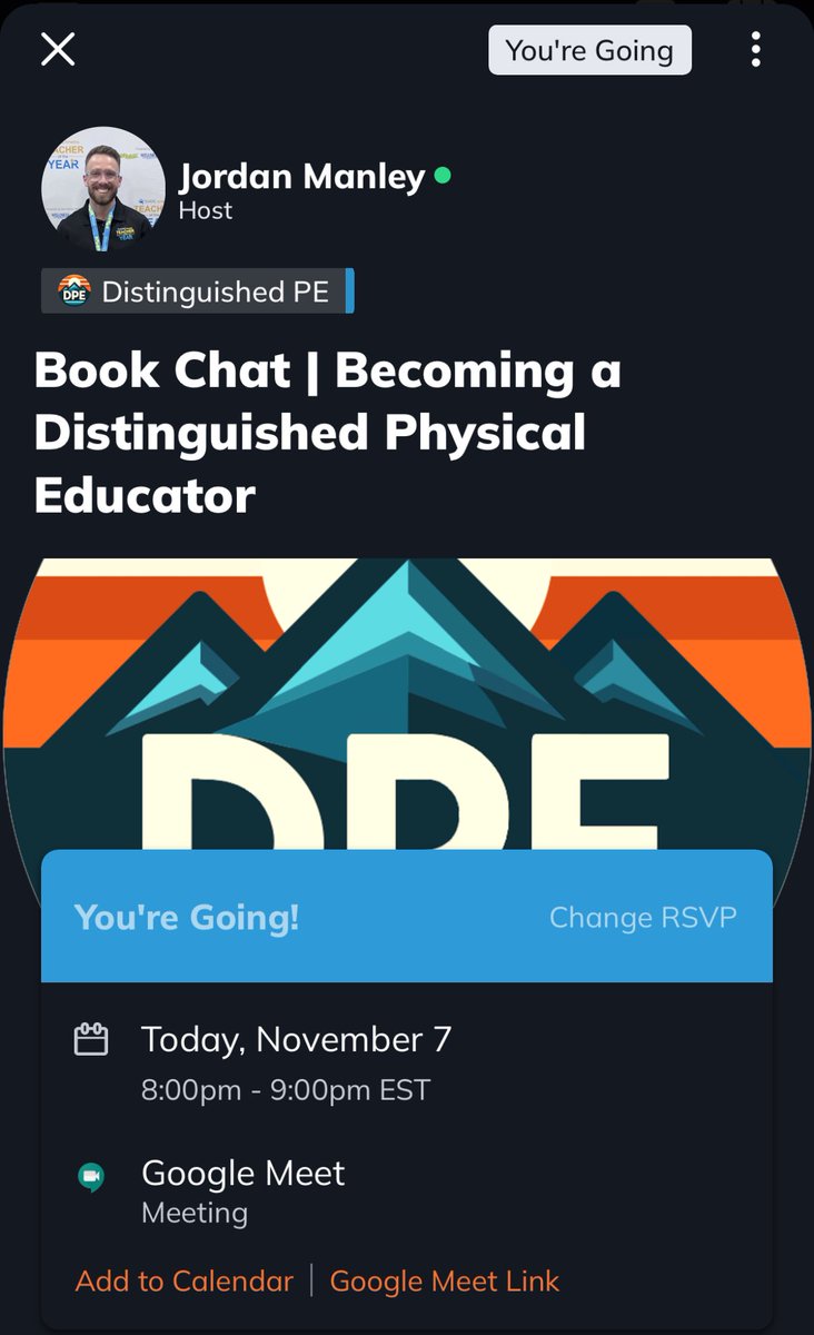 🚨 Two Live Events Tonight on <a href="/hpecollective/">The Health and PE Collective</a> 🚨
Educators around the world are joining us today to discuss critical concepts in #PhysEd. Join at the link below!

Today’s events are at 4 pm EST and 8 pm EST! <a href="/Greg_Dryer/">GregDryer</a> <a href="/GaryZDPE/">DistinguishedPE</a> 

hpecollective.online/share/mo45zWP-…
