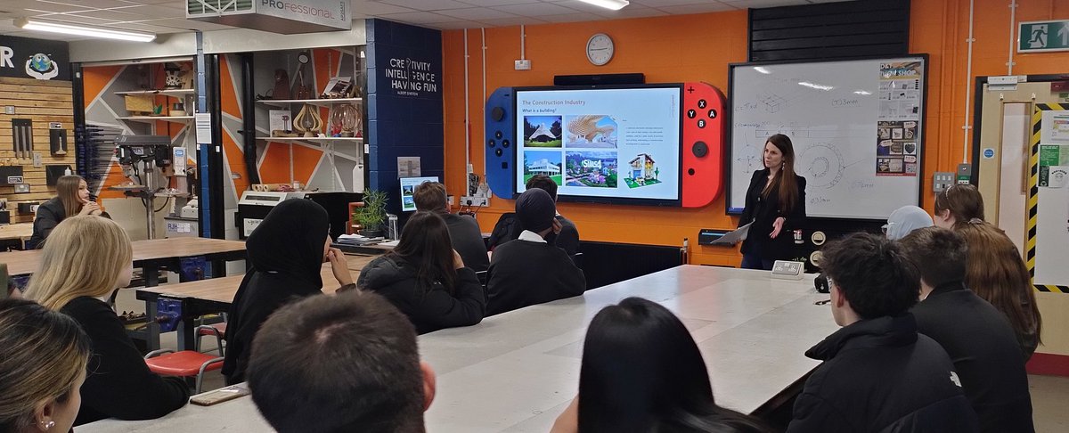 Many thanks to Rebecca, an Architect from <a href="/PDArchitects/">Powell Dobson</a> for delivering a great career session to 6th Form Design &amp; Technology pupils from <a href="/officialCHS/">CHS</a>. Pupils learnt about the responsibilities of the role, routes in and heard about Rebecca's local builds that she has worked on.
