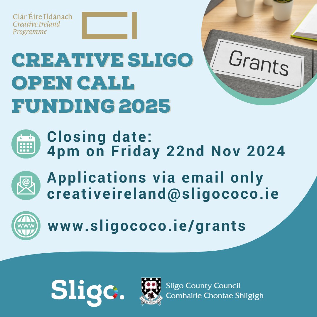 Sligo Libraries (@sligolib) on Twitter photo ๐๐ฟ๐ฒ๐ฎ๐๐ถ๐๐ฒ ๐ฆ๐น๐ถ๐ด๐ผ ๐ข๐ฝ๐ฒ๐ป ๐๐ฎ๐น๐น ๐๐๐ป๐ฑ๐ถ๐ป๐ด ๐ฎ๐ฌ๐ฎ๐ฑ
๐ Full details & application form: sligococo.ie/Grants/
๐ Applicants are advised to read Sligo Culture and Creativity Strategy 2023 - 2027 at: sligolibrary.ie/creative-irelaโฆ
#CreativeSligo #Funding #Sligo ๐๐ฟ๐ฒ๐ฎ๐๐ถ๐๐ฒ ๐ฆ๐น๐ถ๐ด๐ผ ๐ข๐ฝ๐ฒ๐ป ๐๐ฎ๐น๐น ๐๐๐ป๐ฑ๐ถ๐ป๐ด ๐ฎ๐ฌ๐ฎ๐ฑ
๐ Full details & application form: sligococo.ie/Grants/
๐ Applicants are advised to read Sligo Culture and Creativity Strategy 2023 - 2027 at: sligolibrary.ie/creative-irelaโฆ
#CreativeSligo #Funding #Sligo