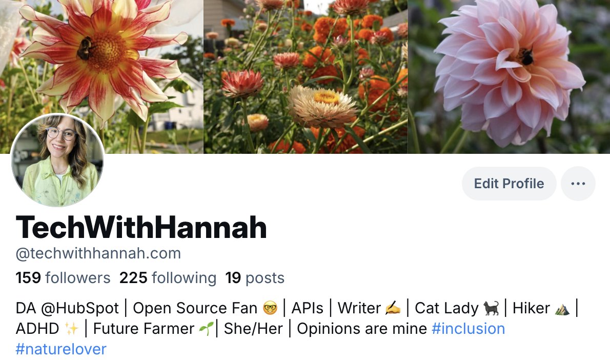 TechWithHannah's tweet image. This platform will be leveraged strictly for technical topics, work-related content, and engagement.
If we're friends, please feel free to follow me on 🦋🦋