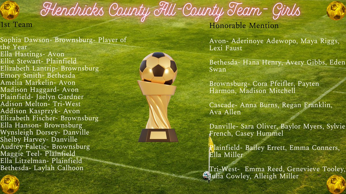 Congrats to Sophia, Liz, Elizabeth, Ella, and Audrey for making 1st Team All-County as well as Cora, Payten, and Madison for Honorable Mention All-County!  #WORK. #BulldogTough #BulldogFamily