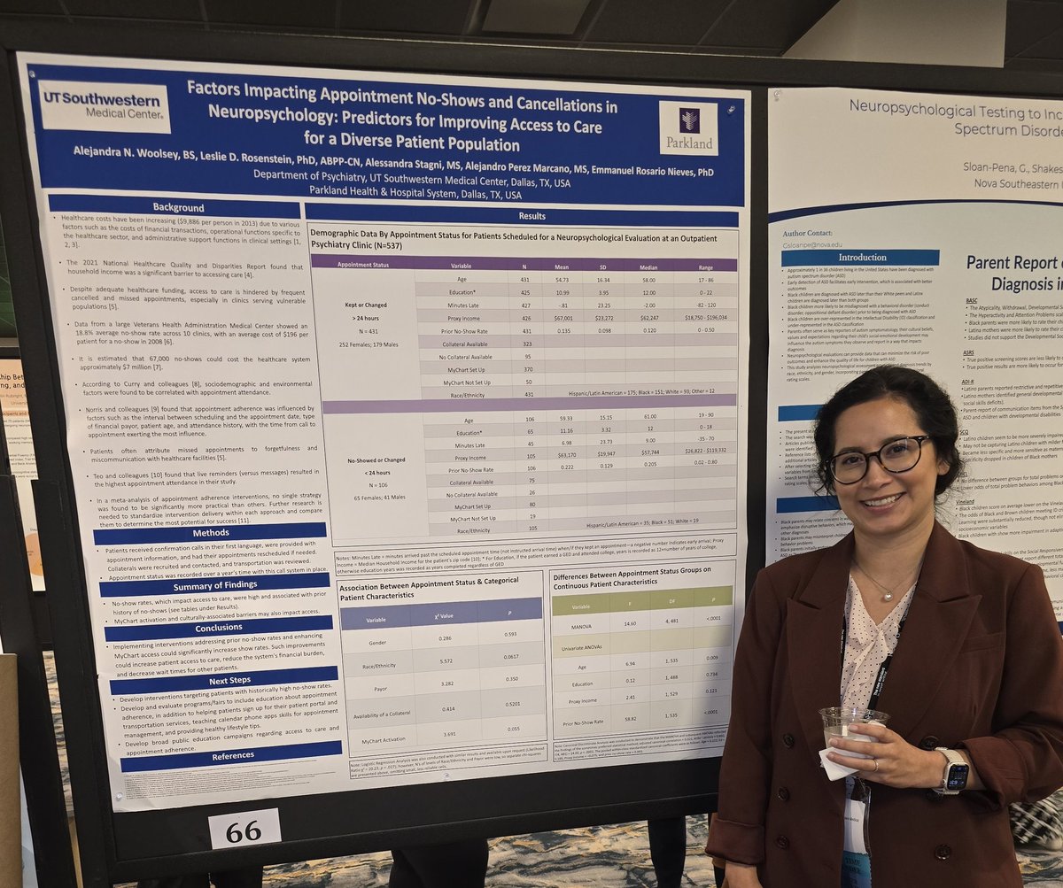 LDR (@ldr1020) on Twitter photo Excited about this study investigating predictors of no-shows in healthcare presented by <a href="/UTSW_Psychiatry/">UTSW Psychiatry</a> student Alex Woolsey at #NAN2024 . Excited about this study investigating predictors of no-shows in healthcare presented by <a href="/UTSW_Psychiatry/">UTSW Psychiatry</a> student Alex Woolsey at #NAN2024 .