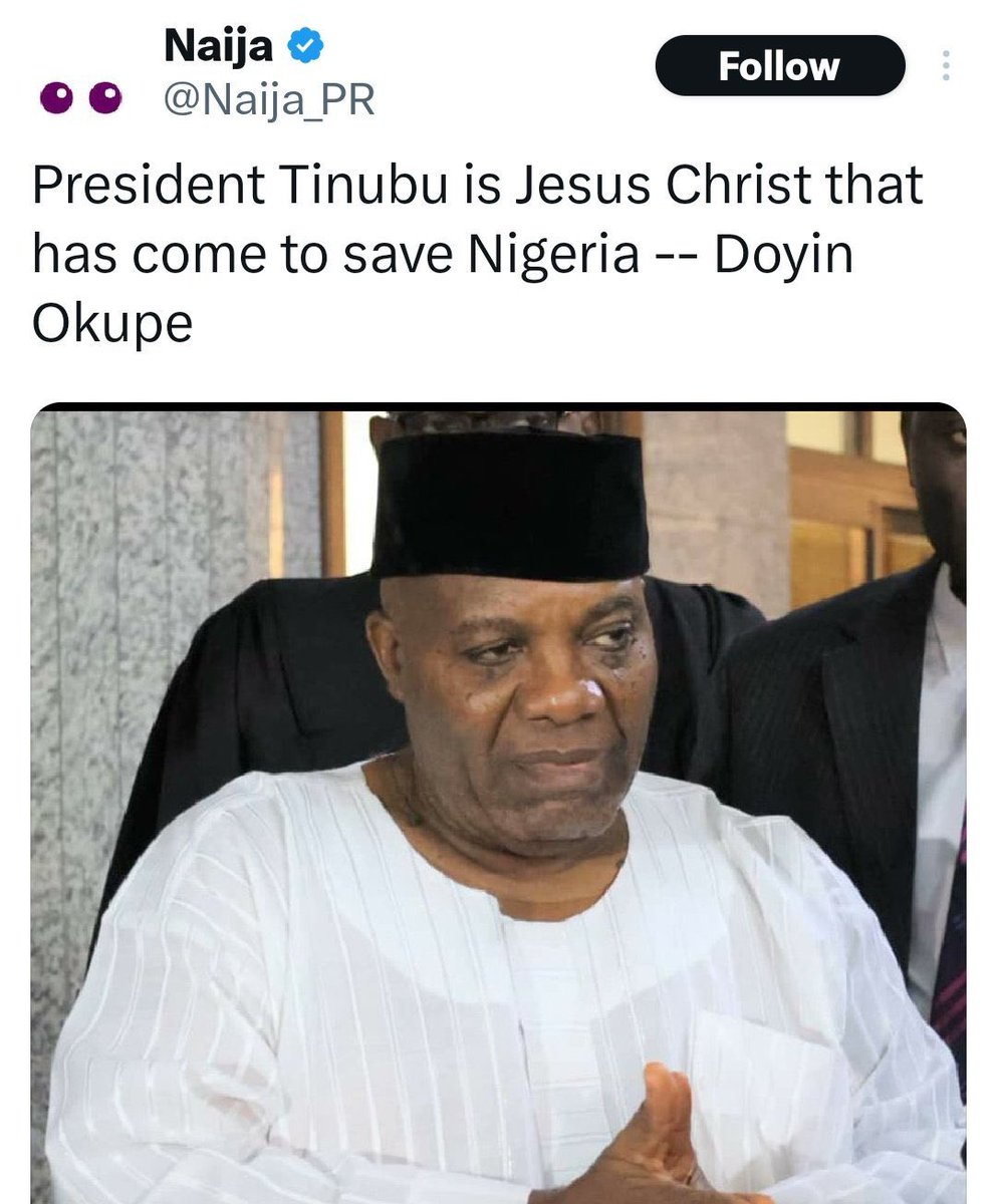 TENIBEGILOJU202's tweet photo. BEHOLD,THE SYMPTOMS OF MADNESS EQUATING MERE MORTALS AS JESUS CHRIST LET ALONE POLITICIANS. A man that stand for everything stand for nothing, the same man defending Tinubu now failed  couldn't do his job properly to defend GEJ o. Agbaaya https://t.co/SPD4nEhanS