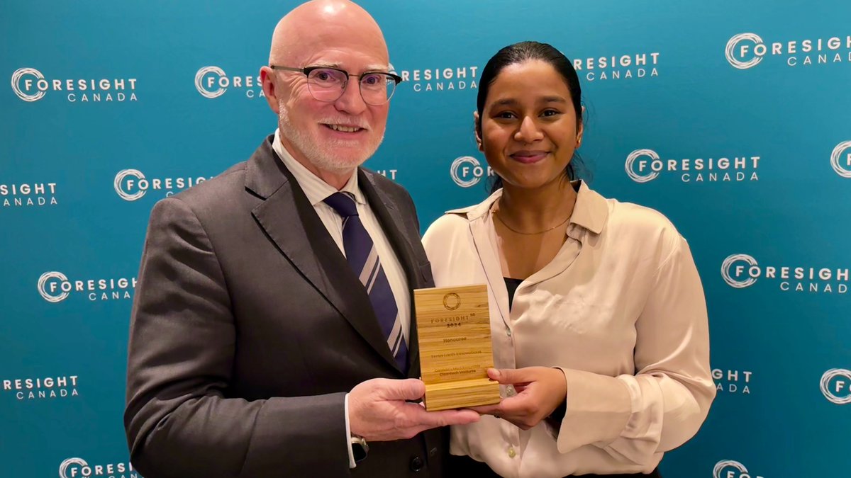 We have been named to the 2024 #Foresight50! 

We're honored to stand among Canada’s most investable cleantech ventures and grateful to <a href="/ForesightCAC/">Foresight Canada 🌱</a> for the support in driving #ClimateAction. 

📷 <a href="/sjmuir/">Stewart Muir</a> and <a href="/navyamopati/">Navya Mopati</a> picked up the hardware at the event last night!