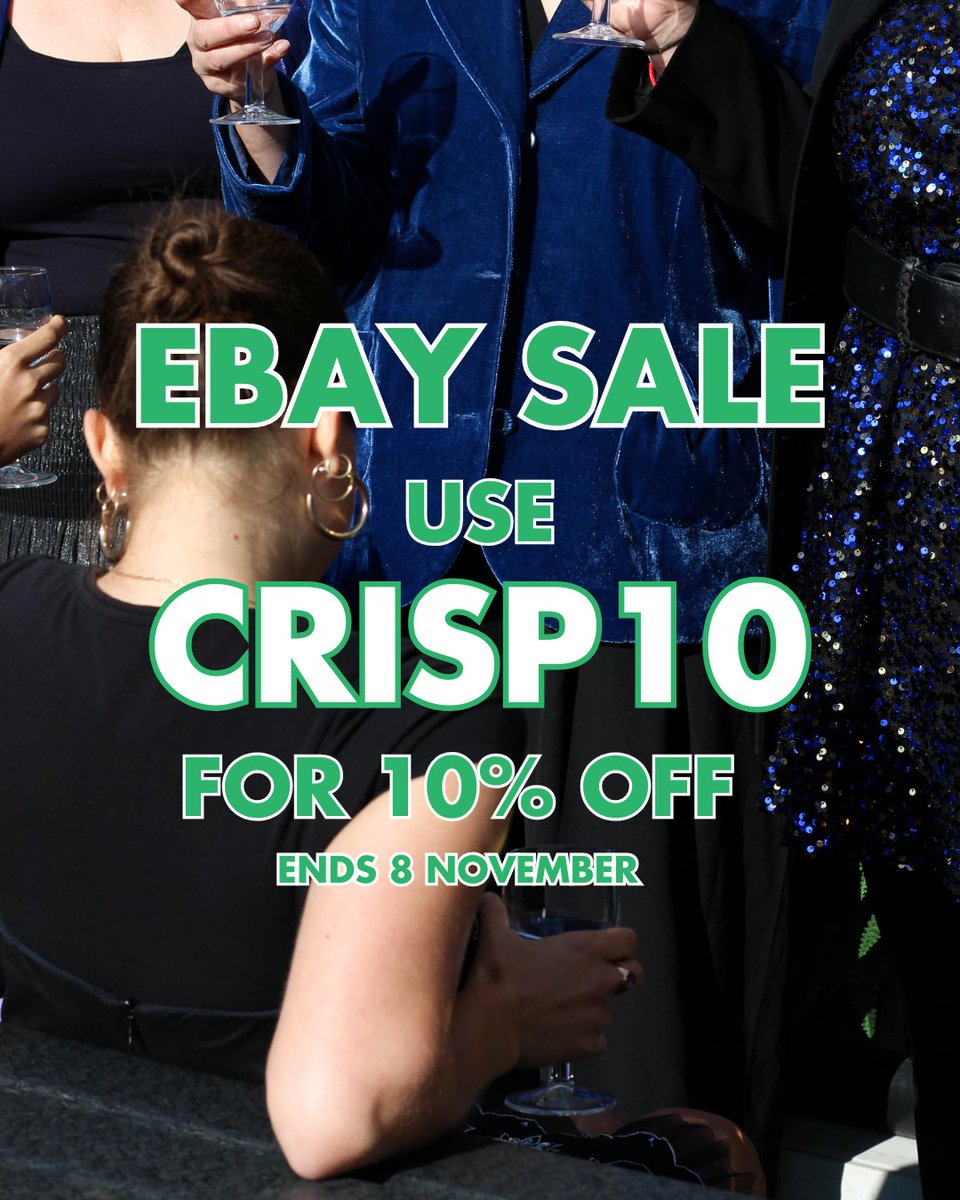 Last chance to get 10% off all our beautiful preloved fashion at grhe.art/ebay

Use CRISP10

We have over 5000 very happy customers on eBay, including this lovely reviewer; "Thrilled. A stunning blouse - brand new as described and no P&amp;P to pay! Many thanks."