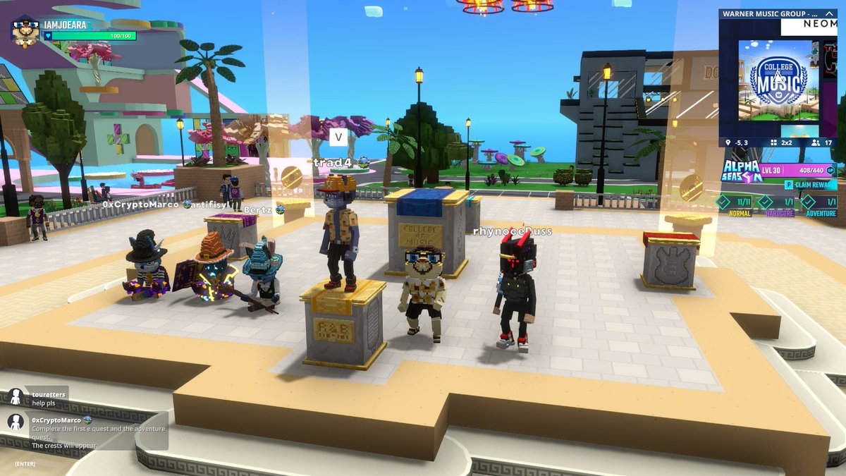 joearaell's tweet image. 🎵 Harmonizing at the College of Music in @TheSandboxGame. Spotted the Academy Crest in the main plaza. Ready to rock this virtual campus! 🎸 register-landings.sandbox.game/alphaseason4-s… #TheSandbox #AlphaSeason4 #AS4SocialChallenge