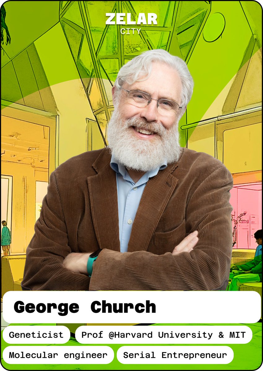 <a href="/ZelarCity/">Zelar City</a>'s final summit is this weekend and I’m incredibly proud and in awe of what we've co-created over these 6 weeks.

We’re bringing together some of the brightest minds pushing the boundaries of what's possible in longevity and we’re thrilled to announce that <a href="/geochurch/">george church</a>, a