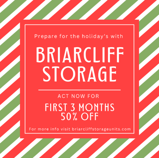 BriarStoragUnit's tweet image. Get ready for the holidays with Briarcliff storage! 
🎅50% Off 3 Full Months Rent +12 mo. Rate Lock  Call or Rent Online Today 🎁
briarcliffstorageunits.com #storageunitsoakridgetn #storageunits #storageunitsnearme