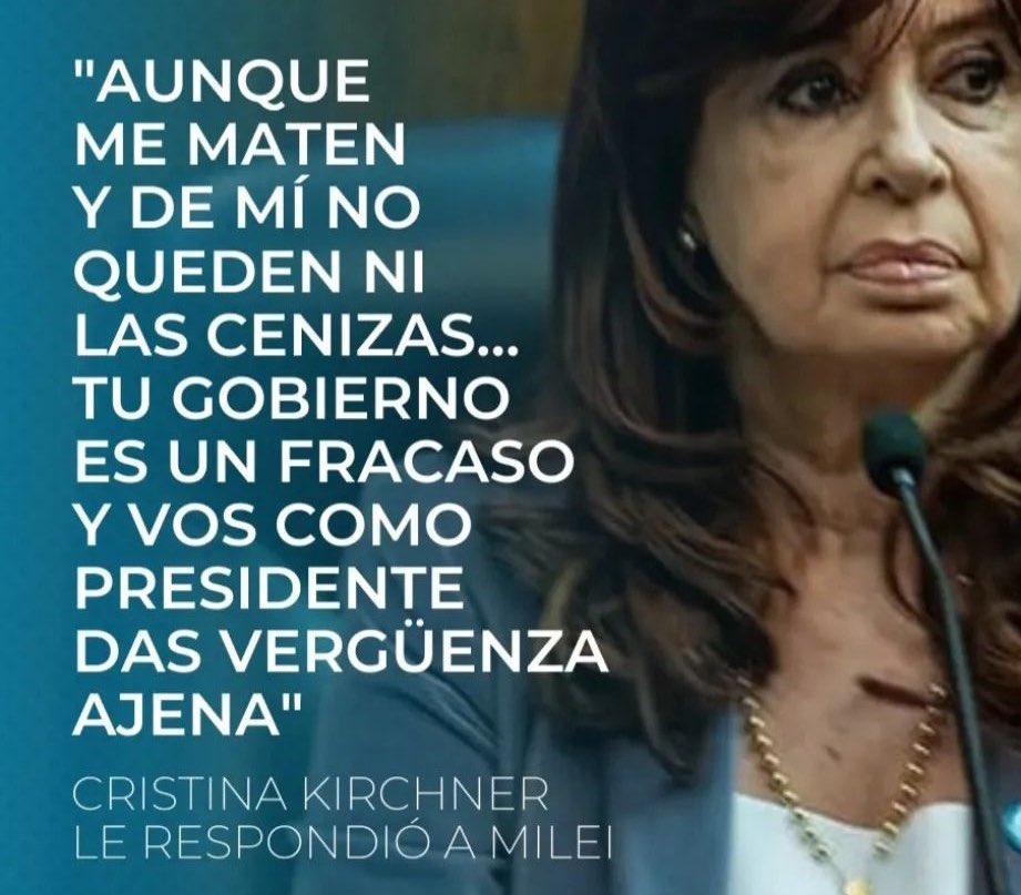 FerIglesias's tweet photo. Todo lo que tenés es ajeno, reina. @CFKArgentina. https://t.co/qgv6xPMFYA