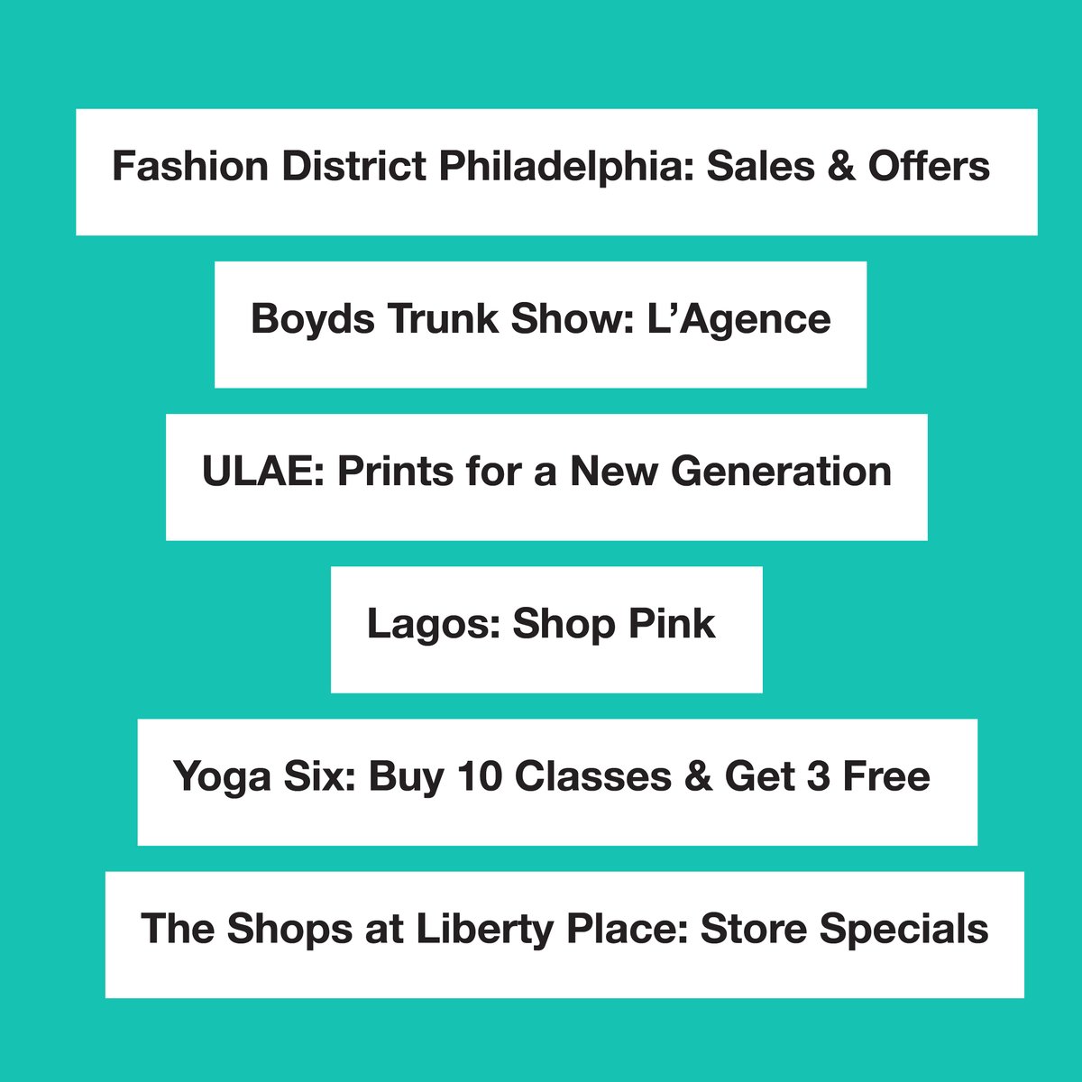 ccdphila's tweet photo. Center City is home to a variety of retailers. Whether you're looking to upgrade your wardrobe, improve your health, or enjoy some art, there are plenty of deals available downtown. Learn more about some of the latest retail happenings: https://t.co/R8qsn8dxpW #ShopCCD ποΈ https://t.co/vRKQY1L5f2
