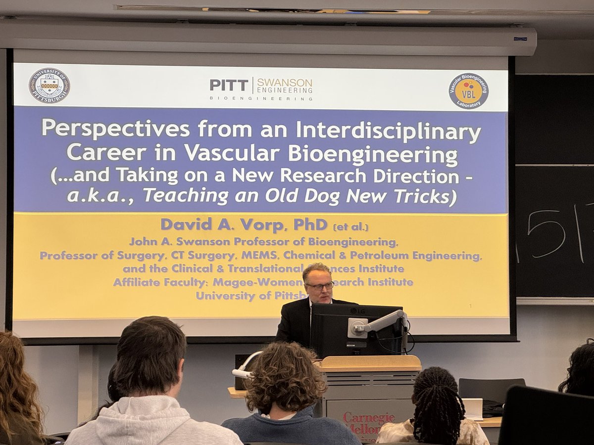 Great talk this morning by <a href="/DavidVorp/">David Vorp</a> at CMU’s BME seminar!