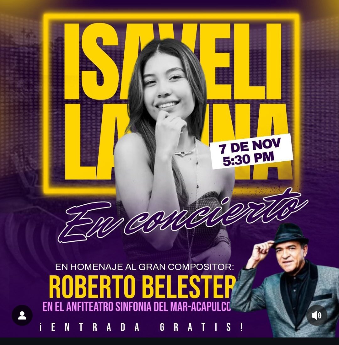 Buenos Dias Chavelitos, Llego el gran dia para nuestra Artista Isaveli Laina.