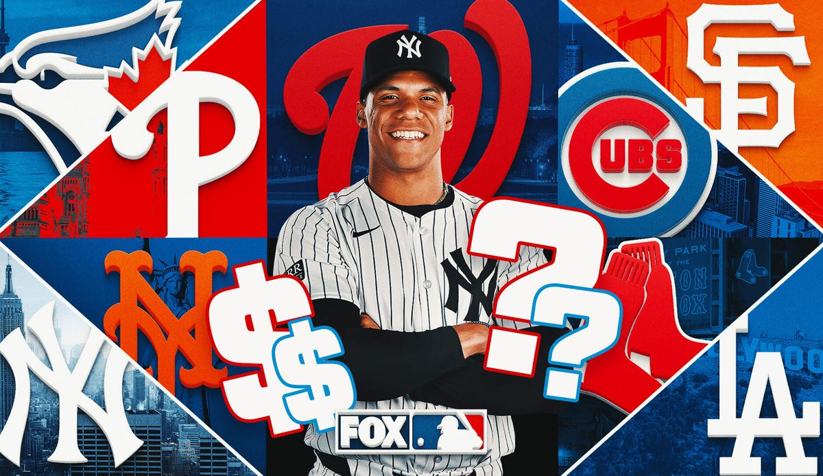 DrJeffPadalecki's tweet photo. The #JuanSoto sweepstakes are heating up! Are the #Yankees the team to beat, or will a new contender swoop in for the prize? We’re breaking down 9 potential landing spots. Who’s your pick? 👀⚾ https://t.co/hZPFpT7eXP #baseball #freequency https://t.co/BCkTMkX8cZ