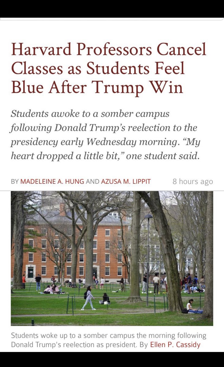 Insanity. Zero classes cancelled after October 7. This coddling of weakness, rejection of resiliency, intellectual dishonesty, and core antisemitism is a real problem in academia.