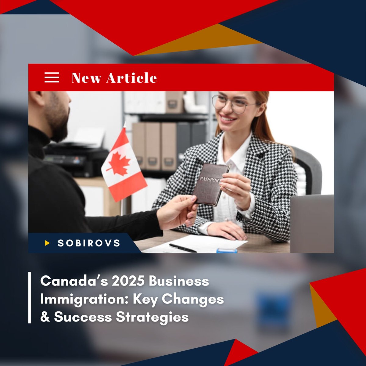 🇨🇦 Canada’s 2025 Business Immigration Updates: What Entrepreneurs Need to Know! 

🔗 Read the full article here: bit.ly/4fBWPZK

#CanadaImmigration #BusinessImmigration #EntrepreneursInCanada <a href="/RakhmadSobirov/">Rakhmad Sobirov</a>