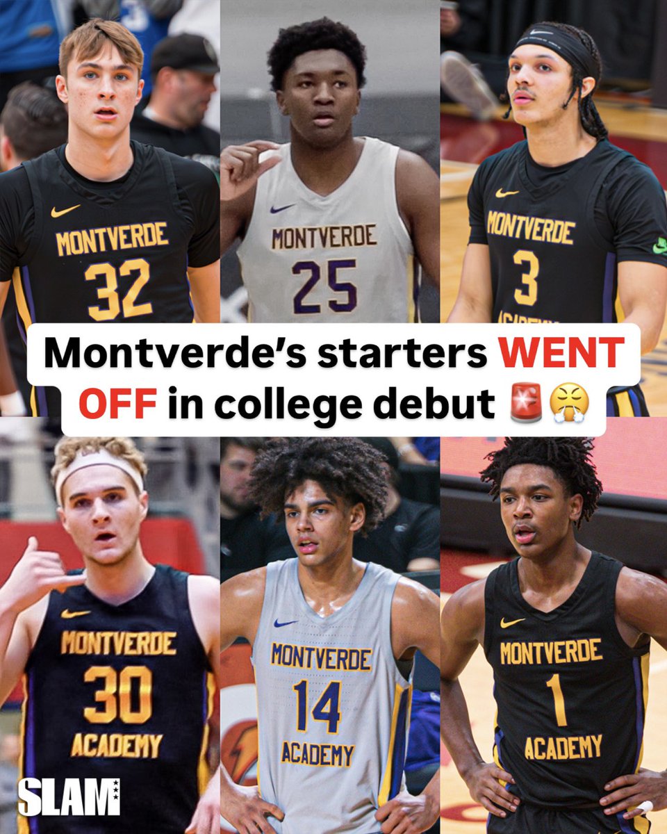No surprises here. Montverde’s 2023-2024 starters combined for 111 points in their college debuts! 🚨🔥

<a href="/MVABasketball/">Montverde Academy Basketball</a> <a href="/slam_university/">SLAM University</a>