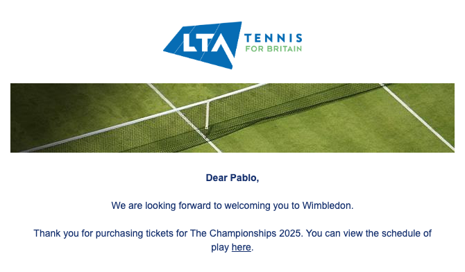 memePabs's tweet photo. Made my week 🙌 @Wimbledon &amp; @the_LTA 🎾 https://t.co/lP0smViaJE