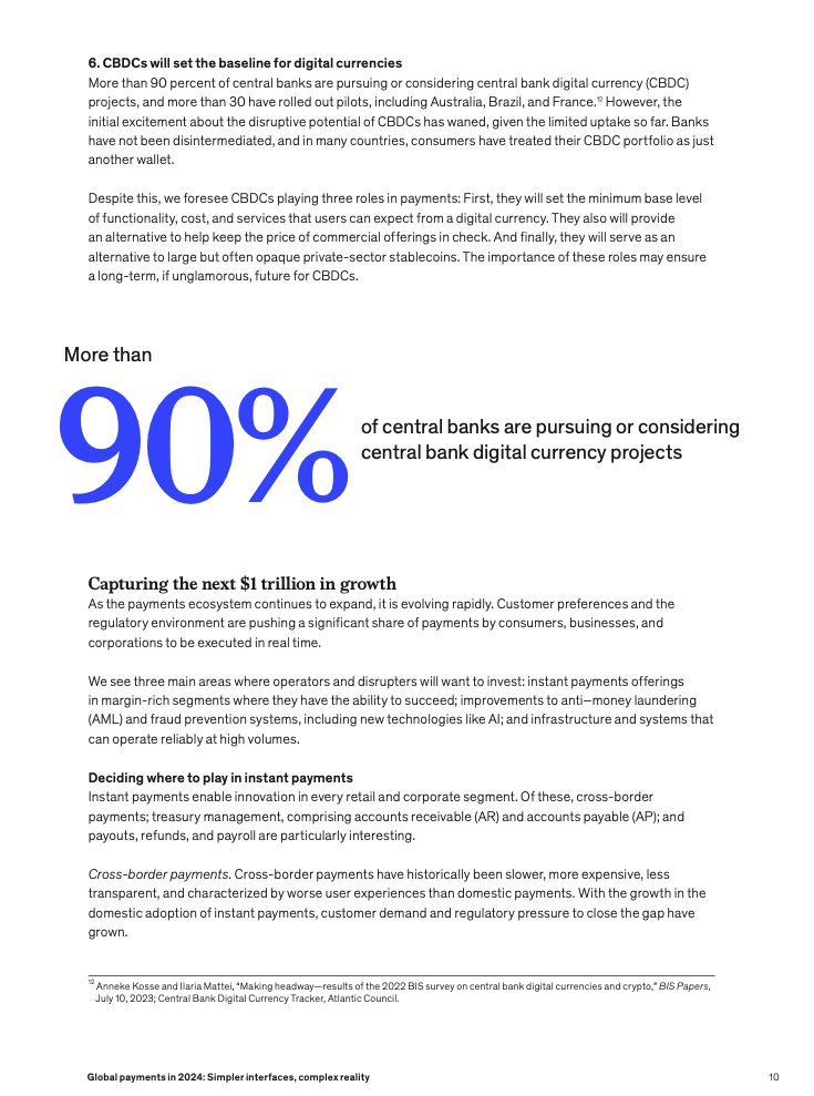 CyprxResearch's tweet image. McKinsey report reveals shocking payment costs! 💸

North America spends 2.2% of GDP on payments

EMEA spends 2.1% of GDP. This is a hidden tax on society! 

We need CBDC and digital public infrastructure NOW! 
(Not our words, but the words of the document) #PaymentReform #CBDC