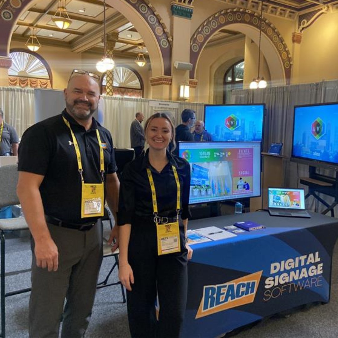 Day 2 at <a href="/hecc_conference/">HECC Conference</a> 

Ashley &amp; Tyler are back at the @avisystems booth, ready to talk digital signage solutions that enhance K-12 learning environments. Stop by and say hi!

📍 Booths 32-34 &amp; 39-41

hubs.ly/Q02Xk8cj0

#DigitalSignage #K12Education #SchoolTechnology