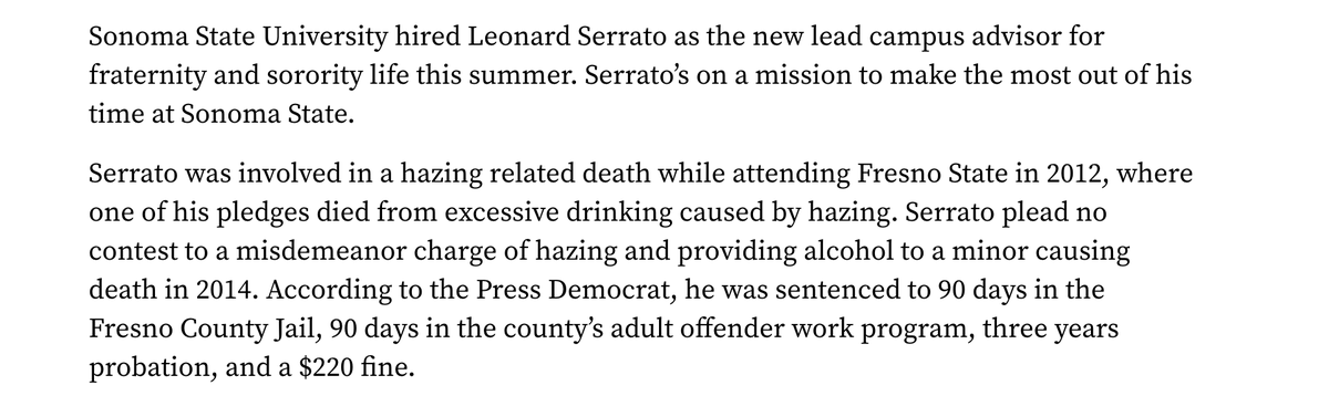 LittleBurner1's tweet photo. @libsoftiktok @uoregon An interesting tidbit about Leonard Serrato: https://t.co/19tQGX9yvU