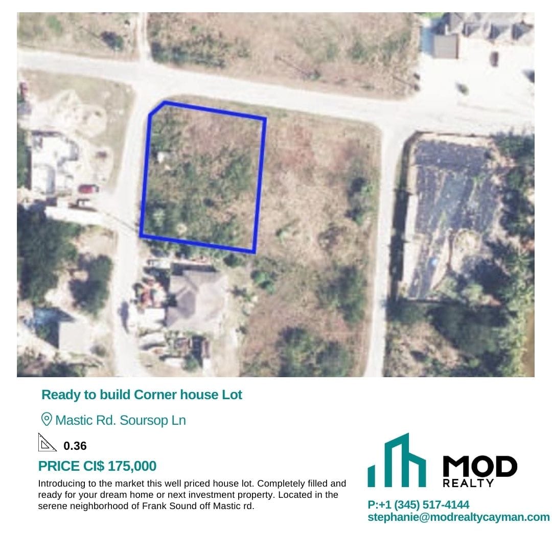 ModRealtyCayman's tweet photo. Mastic Trail land for sale😍 -  $175,000 CI
Located off Mastic Rd on Soursop Link, this generously sized lot is ready for your dream home. Surrounded by the natural beauty and sounds of Frank Sound. https://t.co/WQBbovBLZ1