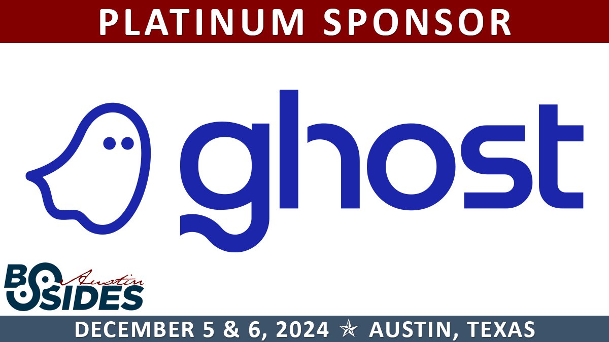 BSides Austin (@bsidesaustin) on Twitter photo Big thanks to platinum sponsor <a href="/ghostsecurityhq/">Ghost Security</a> for helping us bring together the #infosec community. Ghost provides autonomous app security w/ Agentic #AI, enabling teams to discover, test, & mitigate risks in real time across complex digital environments. <a href="/SecurityBSides/">Security BSides</a> Big thanks to platinum sponsor <a href="/ghostsecurityhq/">Ghost Security</a> for helping us bring together the #infosec community. Ghost provides autonomous app security w/ Agentic #AI, enabling teams to discover, test, & mitigate risks in real time across complex digital environments. <a href="/SecurityBSides/">Security BSides</a>