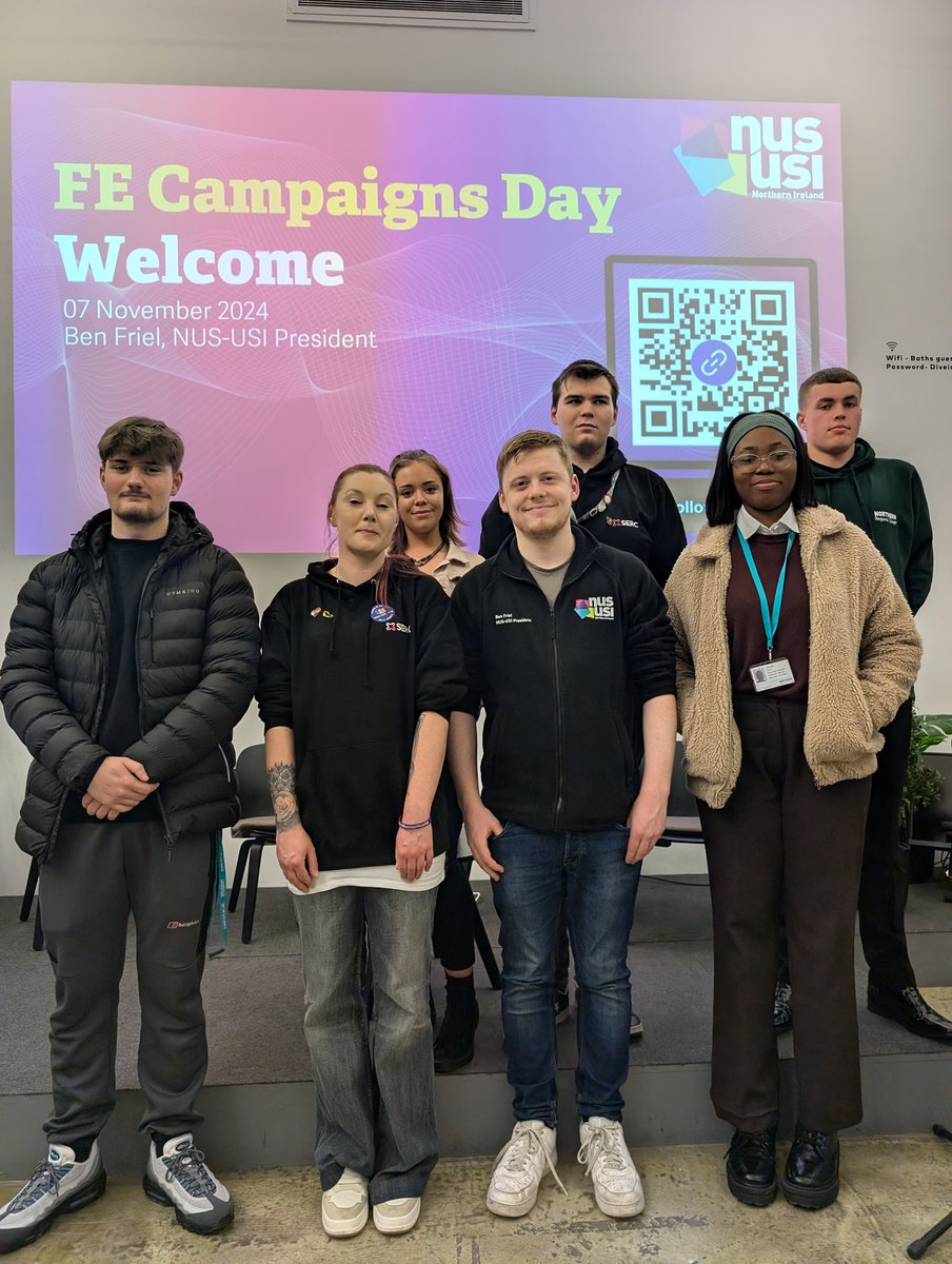 Incredible NUS-USI FE Campaigns Day today!

As your student movement, sessions like today are so important to keep our campaigns focused on issues affecting students at a grassroots level. 📢

Thanks to <a href="/NRCSU/">Northern Regional College Students' Union</a> and <a href="/SERCSU/">SERC Students' Union</a> for coming along! 🙌

 #FurtherEducation #FE #StudentVoice