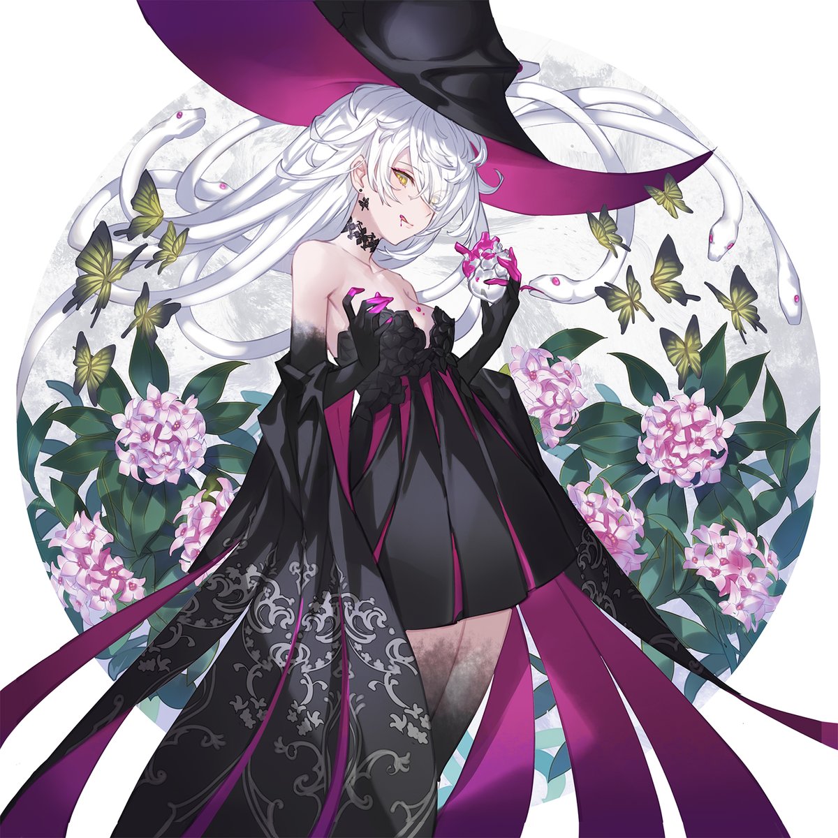 「【サブスク解禁+個展作品情報】 "DARK ARTS" 「魔女」をテーマにした楽」|魔界の住民のイラスト