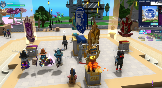 🎵 Harmonizing at the College of Music in <a href="/TheSandboxGame/">The Sandbox</a>. Spotted the Academy Crest in the main plaza. Ready to rock this virtual campus! 🎸 register-landings.sandbox.game/alphaseason4-s… #TheSandbox #AlphaSeason4 #AS4SocialChallenge