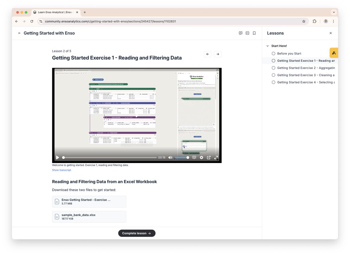 🚀 Enso Analytics Getting Started course: now upgraded!
• More screenshots
• Refined content
• Improved experienceLevel up your Enso skills today! 

#EnsoAnalytics #DataSkills

community.ensoanalytics.com/c/getting-star…