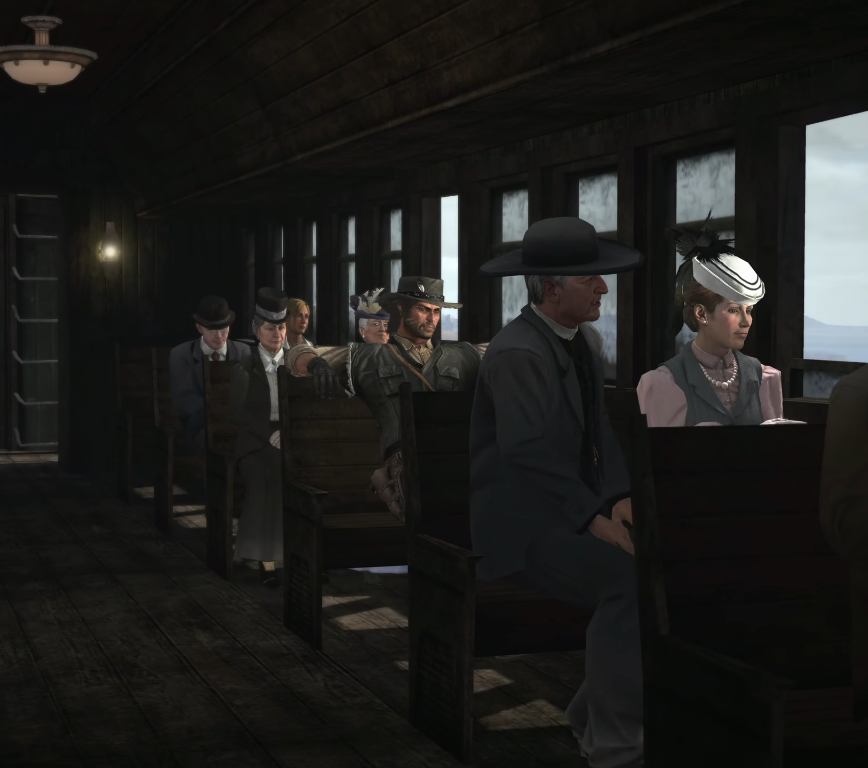 Lo último que me faltaba coincidir en el tren con el pelotudo de John Marston