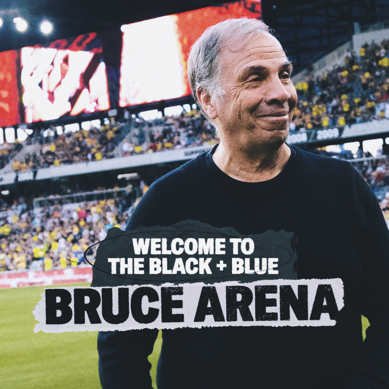 SJEarthquakes's tweet photo. Arena football. Coming soon to San Jose. 

NEWS: #Quakes74 name five-time @MLS Cup champion Bruce Arena Sporting Director and Head Coach.