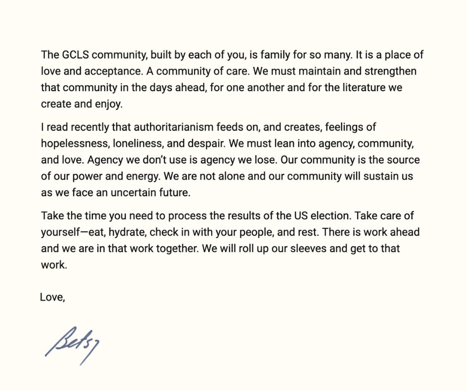 The Golden Crown Literary Society (GCLS) tweet media