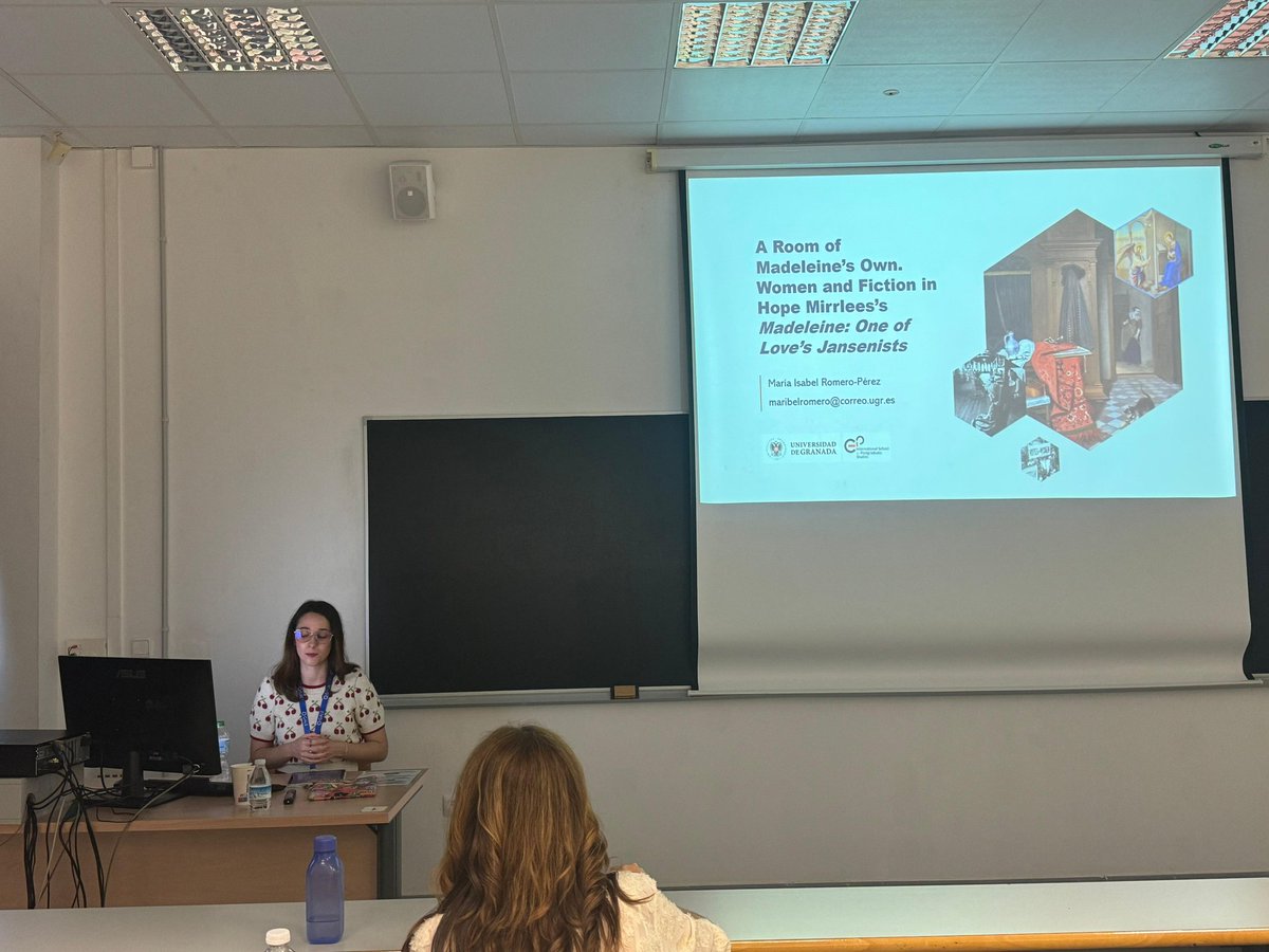 marbel_hsr's tweet photo. Yesterday at #AEDEAN47 presenting my paper about Hope Mirrlees's 'Madeleine', the (ir)reconcibable paradoxes of Jansenism and the posibilities of feminist recovery for women of letters. https://t.co/uNTzzGoLi6
