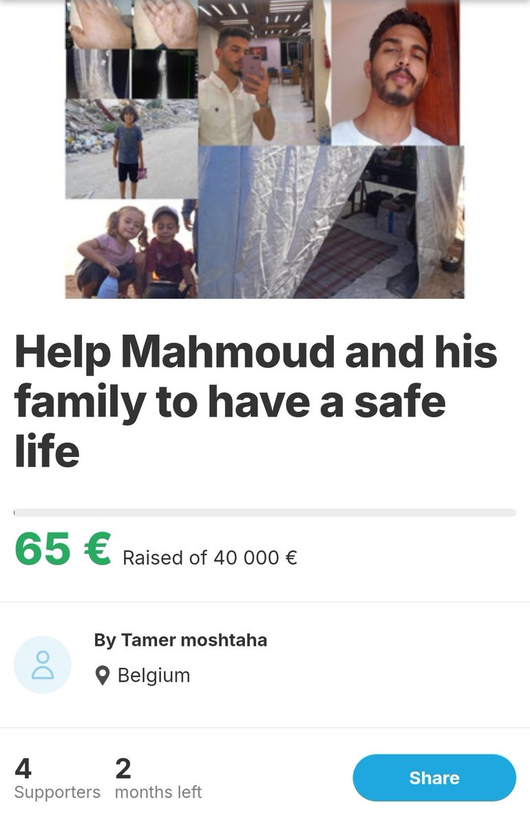 doctor_chalk's tweet photo. ‼️🚨URGENT🚨‼️
Please help Mahmoud and his family gather the funds to leave Gaza, they do not have enough donations right now! His family needs your donations in order to reach safety and get the treatment they need!  https://t.co/4YrGa2nDzc https://t.co/KCuhf6XasP