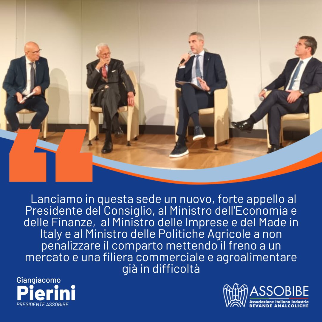 ASSOBIBE's tweet photo. Oggi, agli Stati Generali del Mercato Food &amp; Beverage, Giangiacomo Pierini, Presidente di ASSOBIBE, ha ribadito gli effetti deleteri prodotti da una nuova tassa come la "Sugar Tax", prevista dal 1/07/2025, e ricordato la contrarietà espressa dalle forze oggi alla guida del Paese. https://t.co/e1pppAah1U