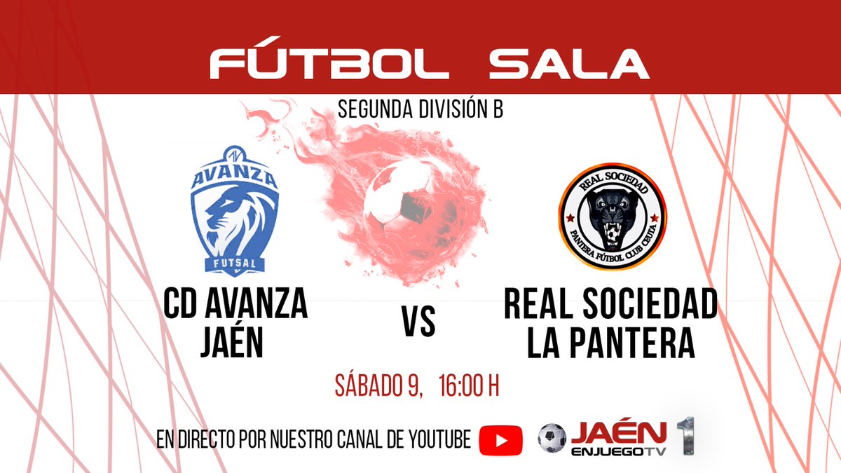 🚨RETRANSMISIÓN ‼

👉¿Queréis ver a Avanza Jaén en directo? Pues este sábado, tienes la oportunidad ‼

➡En directo, desde las 18:00 horas: @AvanzaFutsal - Real Sociedad La Pantera de Ceuta. ¡PARTIDAZO! 

📺No te lo pierdas, aquí: youtube.com/live/2_bk2BOk3…