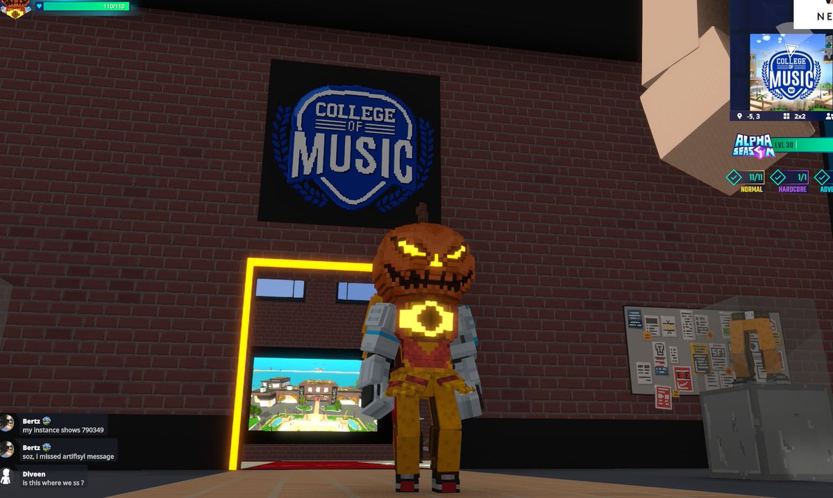 SunBoubou's tweet photo. 🎵 Harmonizing at the College of Music in @TheSandboxGame. Spotted the Academy Crest in the main plaza. Ready to rock this virtual campus! 🎸 https://t.co/5Of4hhO5ML #TheSandbox #AlphaSeason4 #AS4SocialChallenge https://t.co/dRf27k8DlI
