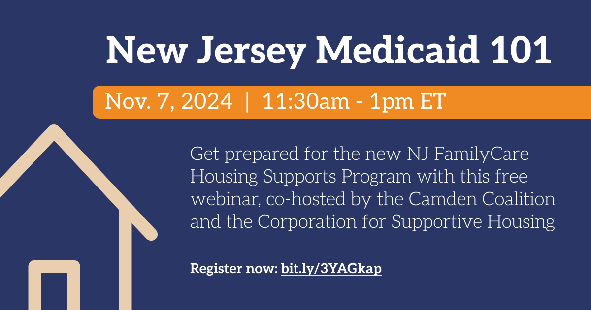 NJ housing providers: Interested in having your services covered for your Medicaid members? Learn about becoming a NJ FamilyCare Housing Supports Program provider in a webinar TODAY at 11:30 am ET with <a href="/CSHInfo/">CSH</a> 
Register &amp; tune in!: bit.ly/3YAGkap