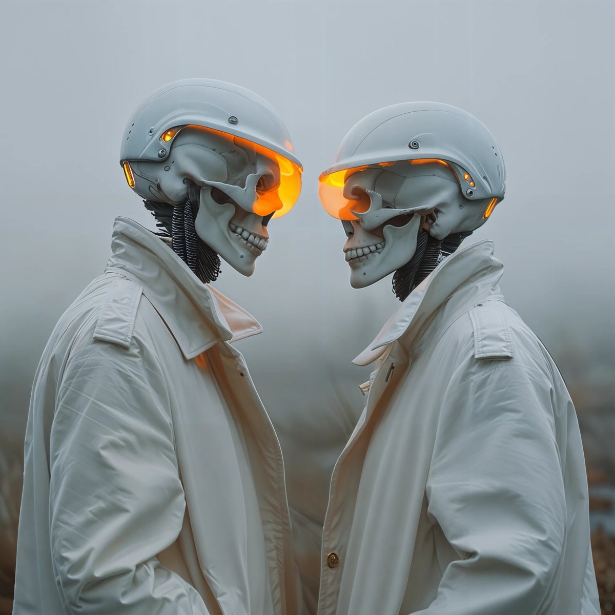 BaFamey's tweet photo. Reflections of the Future Past #AiArt #Aiartoworks #Flux #AI #Bing #DeepAi #midjourney #ComfyUI #HighDetailArt #HorrorAI #CyberSkulls #FuturisticArt #SurrealImagery #TechnoGothic #DigitalFuturism #ModernMacabre #Duality #MysticEncounters #TechDeathFusion https://t.co/wpYdMf6RmA