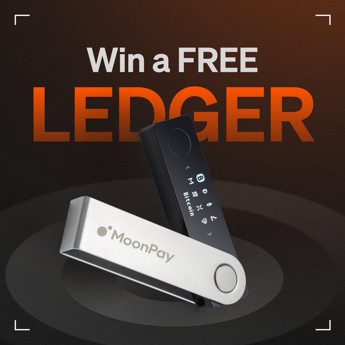 moonpay's tweet image. 💜 Like For A Ledger 💜

We're giving away 5 custom MoonPay x @Ledger Nano X devices! 

To enter, just like this post + follow.