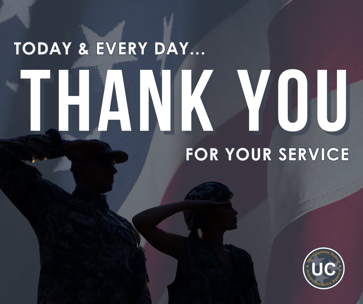 In observance of #VeteransDay, our offices will be closed Nov. 11. We express our deepest gratitude to the brave men and women who have served in the Armed Forces. 

#UCHRA #PublicTransportation's Go Routes will run on Nov. 11 .

Thank you, Veterans, for your service!